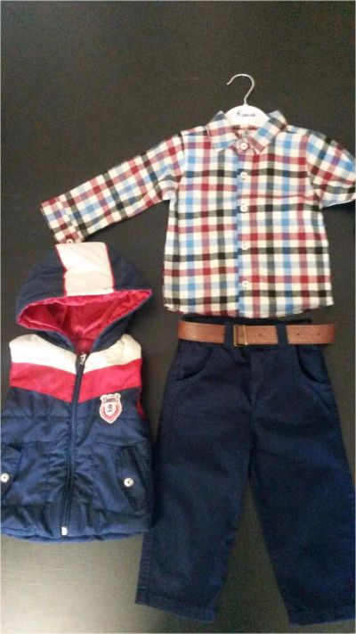 Лот: 9767603. Фото: 1. Комплект из 3 вещей BabyLand Турция... Костюмы, пиджаки, комбинезоны