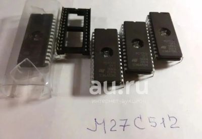 Лот: 24870772. Фото: 1. ПЗУ 27C512 - EPROM, M27C512-12F1... Микросхемы