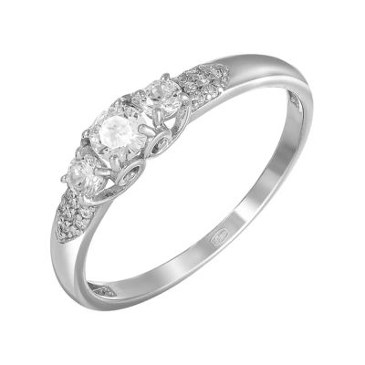 Лот: 23889625. Фото: 1. Кольцо TALANT из серебра с фианитами. Кольца, перстни