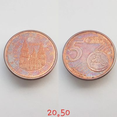 Лот: 15619448. Фото: 1. монета Испания 5 евроцентов, 2009г... Европа