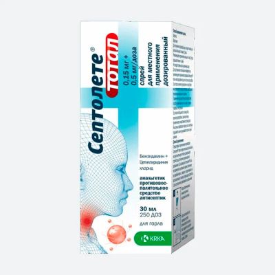 Лот: 24001717. Фото: 1. Септолете Тотал спрей для местного... Лекарства