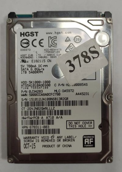 Лот: 18090167. Фото: 1. Жесткий диск SATA-III 2,5 HGST... Жёсткие диски (HDD)