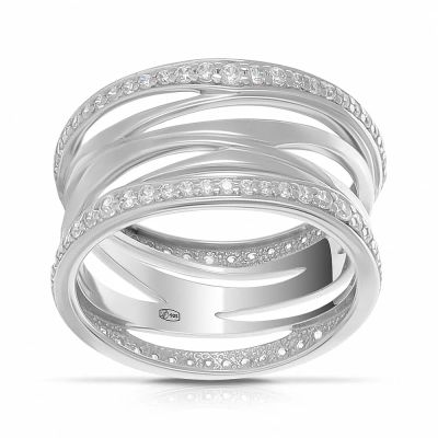 Лот: 23854088. Фото: 1. Кольцо TALANT из серебра с фианитами. Кольца, перстни