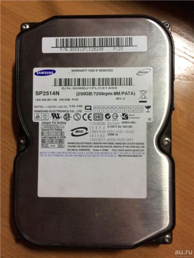 Лот: 8881356. Фото: 1. Жесткий диск Samsung SP2514N 250Gb... Жёсткие диски (HDD)