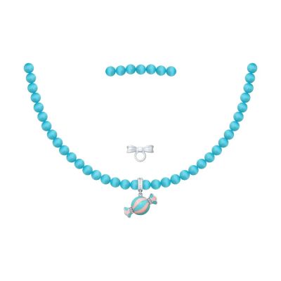 Лот: 23827615. Фото: 1. Серебряное детское колье с кошачьим... Цепочки