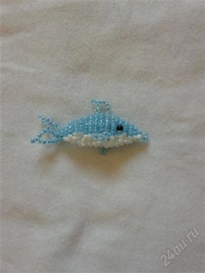 Лот: 2073195. Фото: 1. Дельфинчик из бисера. Другое (ручная работа)