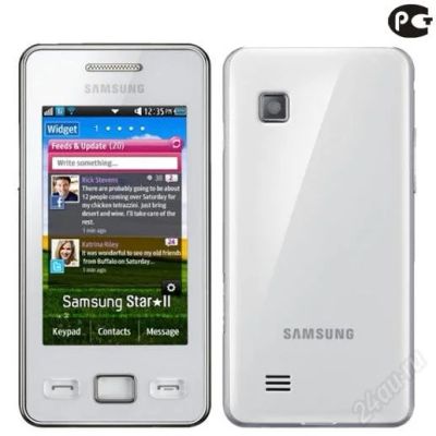 Лот: 2186593. Фото: 1. samsung s5260 star ii white. Кнопочные мобильные телефоны