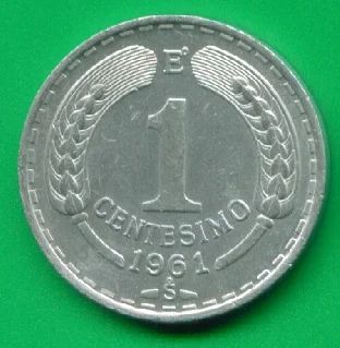 Лот: 8750289. Фото: 1. Чили 1 сентесимо 1961 (к260). Америка