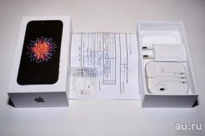 Лот: 13802859. Фото: 1. iPhone SE 32GB Space Gray+стекло... Смартфоны
