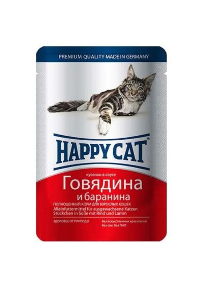 Лот: 5578442. Фото: 1. Корм Happy Cat для взрослых кошек... Корма