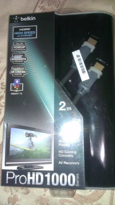 Лот: 6000677. Фото: 1. Кабель hdmi-hdmi Belkin 2 метра. Шлейфы, кабели, переходники