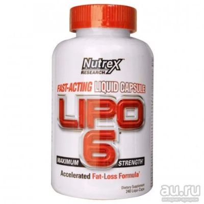 Лот: 10971504. Фото: 1. Жиросжигатель Lipo-6 от Nutrex... Спортивное питание, витамины