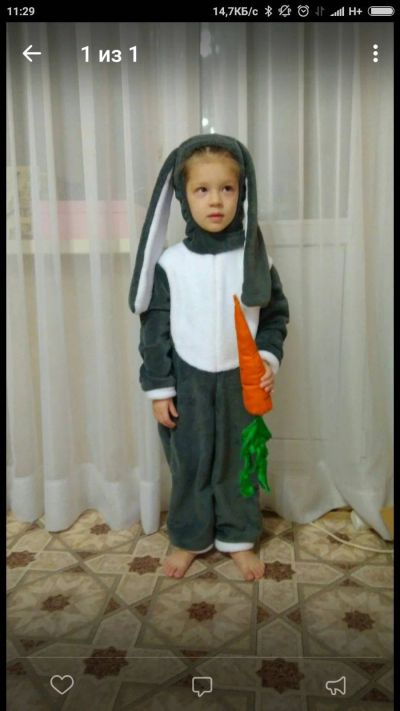 Лот: 12676483. Фото: 1. Новогодний костюм зайца. Детские карнавальные, праздничные костюмы