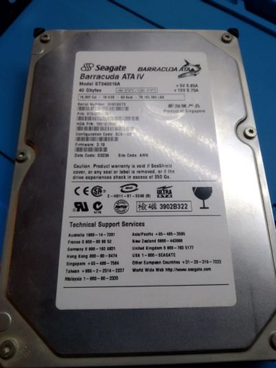 Лот: 14808632. Фото: 1. жесткий диск 40Gb IDE. Жёсткие диски (HDD)
