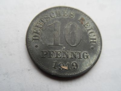 Лот: 10320742. Фото: 1. Германия 10 пфеннигов 1919. Германия и Австрия