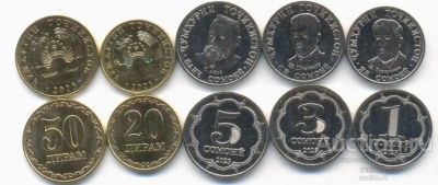 Лот: 21132988. Фото: 1. Таджикистан набор из 5 монет 2023... Страны СНГ и Балтии