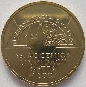 Лот: 7257613. Фото: 1. 2 злотых 2009. 65-я годовщина... Европа