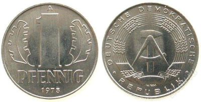 Лот: 2036831. Фото: 1. 1 пфенниг 1975 год. Германия и Австрия