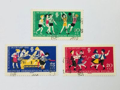 Лот: 23594123. Фото: 1. Встреча пионеров. Волейбол. Народный... Марки