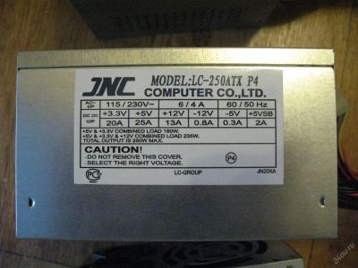 Лот: 8840687. Фото: 1. Блок питания 250W JNC (LC-250ATX... Корпуса, блоки питания