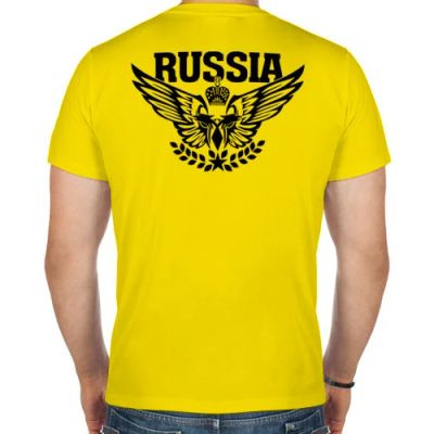Лот: 6675283. Фото: 1. Мужская футболка хлопок "Russia... Топы, майки