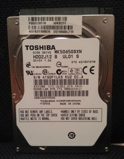 Лот: 4748986. Фото: 1. Ноутбучный жесткий диск 2.5" 500G... Жёсткие диски (HDD)