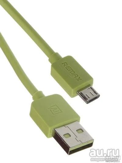 Лот: 12998380. Фото: 1. Кабель MicroUsb Remax Light Зеленый. Дата-кабели, переходники