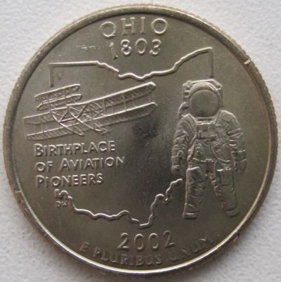 Лот: 6730072. Фото: 1. США 25 центов 2002. Огайо (штаты... Америка
