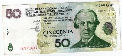 Лот: 14419607. Фото: 1. 50 песо 2006 г. Аргентина . (Провинция... Америка