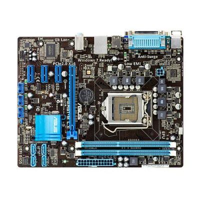 Лот: 8616086. Фото: 1. Asus P8H61-M LX2 (LGA1155, 2xDDR3... Материнские платы
