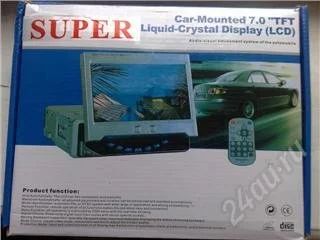 Лот: 117874. Фото: 1. Авто TV 1din 7" выезжающий экран. Мониторы, DVD