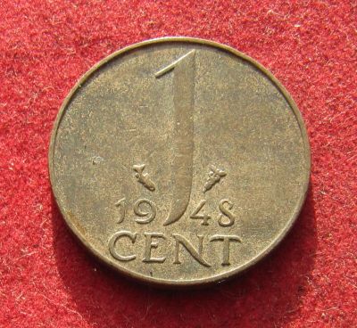 Лот: 21058519. Фото: 1. Нидерланды 1 цент, 1948г. Европа