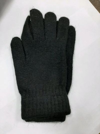 Лот: 14807058. Фото: 1. Зимние перчатки шерстяные черные... Перчатки, варежки, митенки
