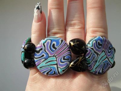 Лот: 640808. Фото: 1. Изделия из полимерной глины,браслет... Браслеты