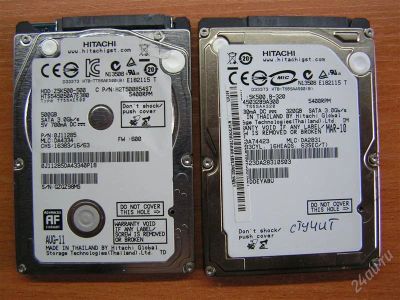 Лот: 2880315. Фото: 1. 2 шт. HDD HITACHI 320Gb и 500Gb... Жёсткие диски (HDD)