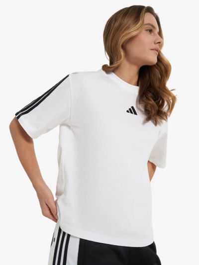 Лот: 25020341. Фото: 1. Футболка женская adidas, Белый. Другое (спортивная одежда)