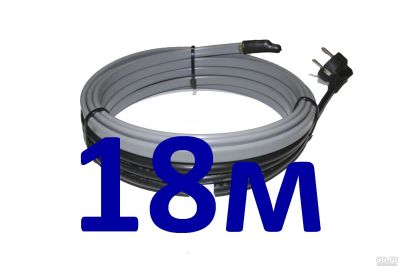 Лот: 14413476. Фото: 1. Греющий кабель 18 м. -готовый... Провода, кабели