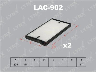 Лот: 13357263. Фото: 1. Lynx LAC-902 Салонный фильтр. Расходные материалы
