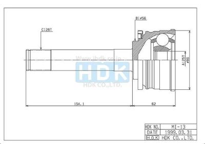 Лот: 9706494. Фото: 1. Шрус MI-013 HDK. Трансмиссия