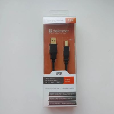 Лот: 16512962. Фото: 1. Кабель для принтера USB A USB... Шлейфы, кабели, переходники