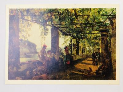 Лот: 23298075. Фото: 1. Щедрин С. Ф. Веранда, обвитая... Открытки, конверты