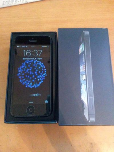 Лот: 7049780. Фото: 1. iphone 5 16 gb LTE полный комплект... Смартфоны