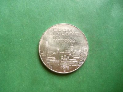 Лот: 25078448. Фото: 1. Финляндия 10 марок 1971 г. X Чемпионат... Европа