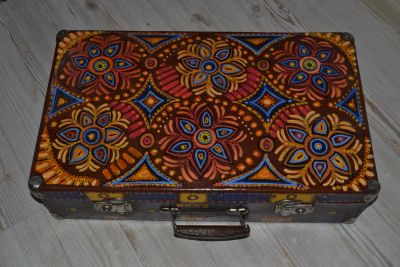 Лот: 4941272. Фото: 1. Старинный чемодан. Другое (предметы интерьера)