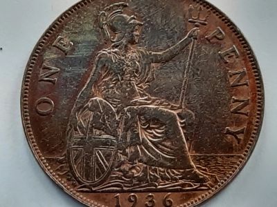 Лот: 18951240. Фото: 1. Монета Великобритании 1 пенни... Великобритания и острова