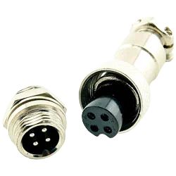 Лот: 17507423. Фото: 1. Авиационный разъём GX16, 4PIN... Разъёмы