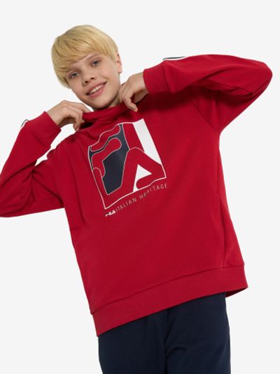 Лот: 25538021. Фото: 1. Худи для мальчиков FILA, Красный. Другое (спортивная одежда)