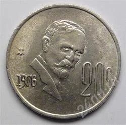 Лот: 92330. Фото: 1. Мексика. 20 сентаво 1976г. (2). Америка