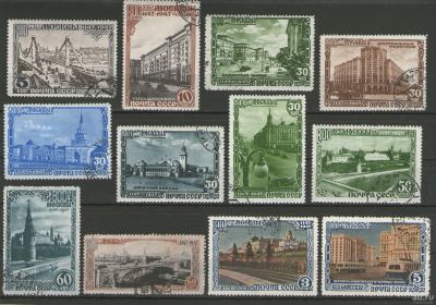 Лот: 13481295. Фото: 1. Марки серии "800 лет Москвы" 1947... Марки