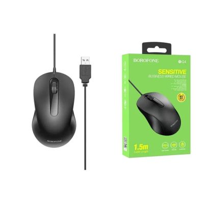 Лот: 25639700. Фото: 1. Мышь Borofone BG4 1,5м USB black... Клавиатуры и мыши